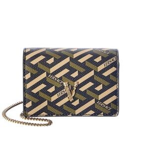 Versace Black and Tan Crossbody Bag